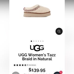 LIKE NEW UGG Women's Tazz Braid in Natural